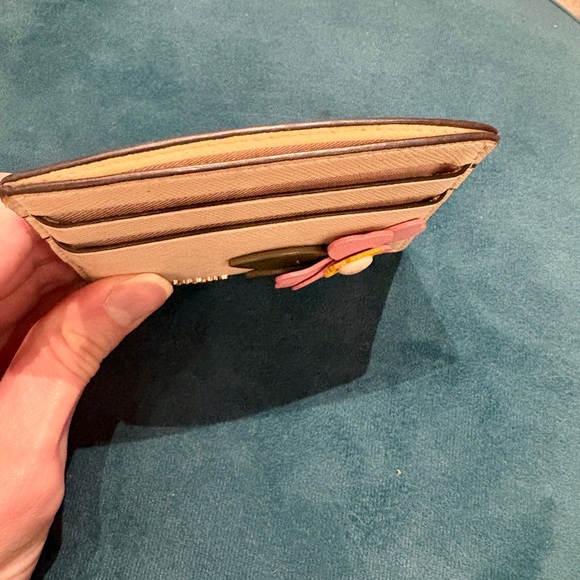 kate spade Cream and Pink Floral Card Holder - Picture 4 of 4